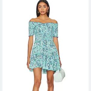 Poupette St. Barth Soledad Smocked Mini Dress NWOT